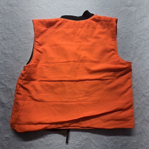 Real Tree Bob Allen Reversible Camouflage Orange Hunting Vest Men XL Outerwear - Picture 4 of 7